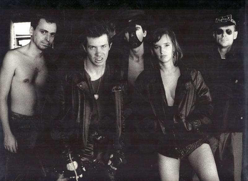 Cláudio Heinz, Wildner, Gerbase, Luciana e Heron Heinz nas primeiras formações da banda
