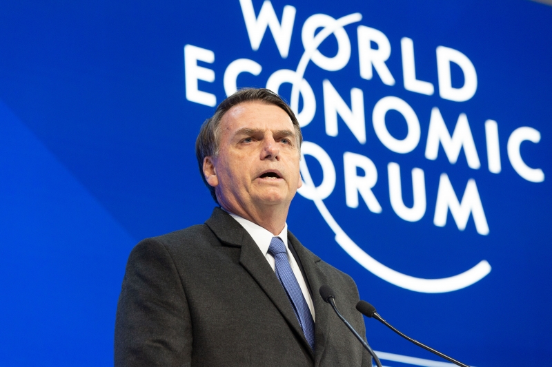 Jair Bolsonaro compareceu a Davos em 2019; neste ano, evento será virtual