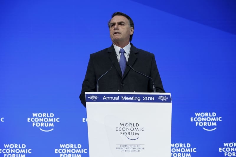 Jair Bolsonaro fez discurso no primeiro dia do encontro em Davos