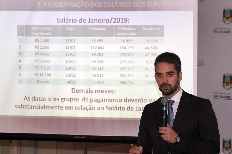 Eduardo Leite anuncia calendário de pagamentos dos servidores e mostrou a situação das finanças