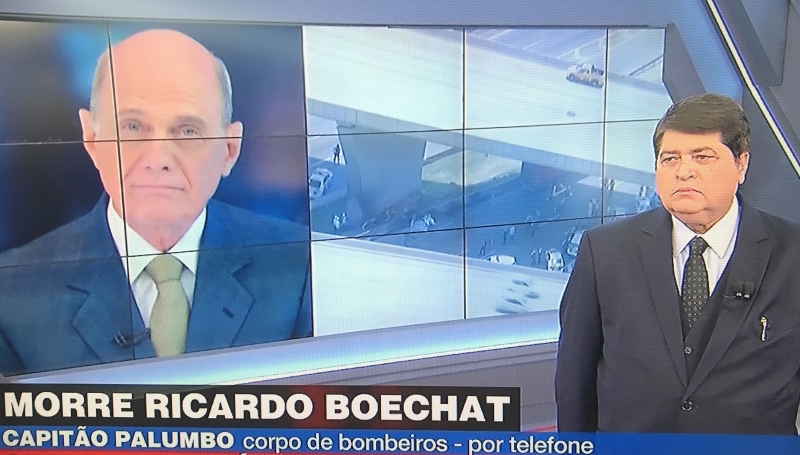 Datena disse que Boechat era 'uma pessoa especial' ao dar a notícia da perda do colega