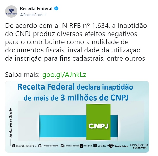 Feed Twitter, GeraçãoE, 7 de março de 2019 Foto: TWITTER/REPRODUÇÃO/JC