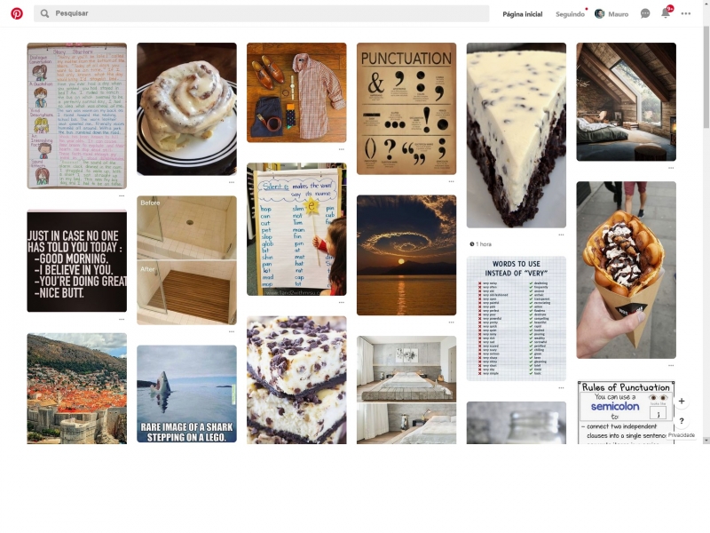 Rede social é usada para buscas de inspiração Foto: Pinterest/Divulgação/JC