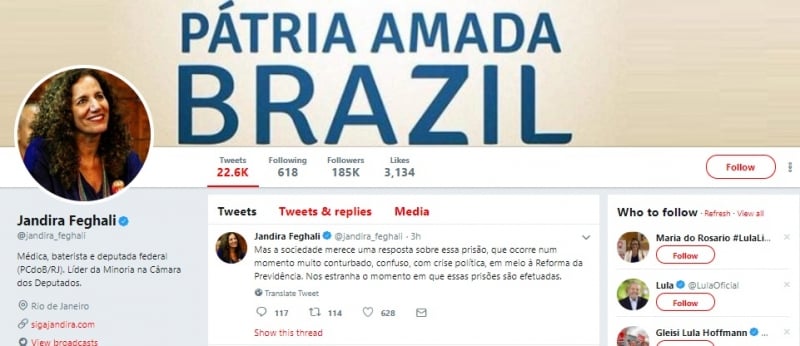 Jandira Feghali lembra ação ação de Temer com Dilma: 'Defendemos o devido processo legal'