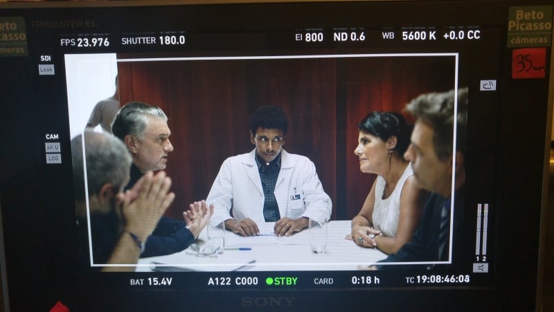 Bastidores da série 'A bênção', com Werner Schünemann, Aldri Anunciação e Liane Venturella