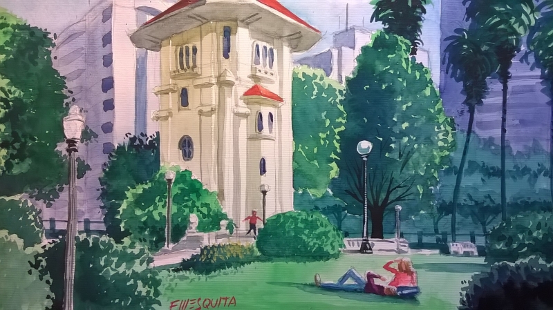 Mostra reúne uma coleção de 21 aquarelas de Flavio Mesquita 