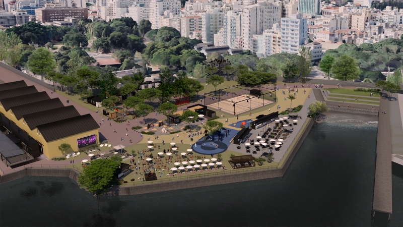 Projeto para área do Cais Mauá, com gastronomia, lazer, serviços e estacionamento, foi apresentado