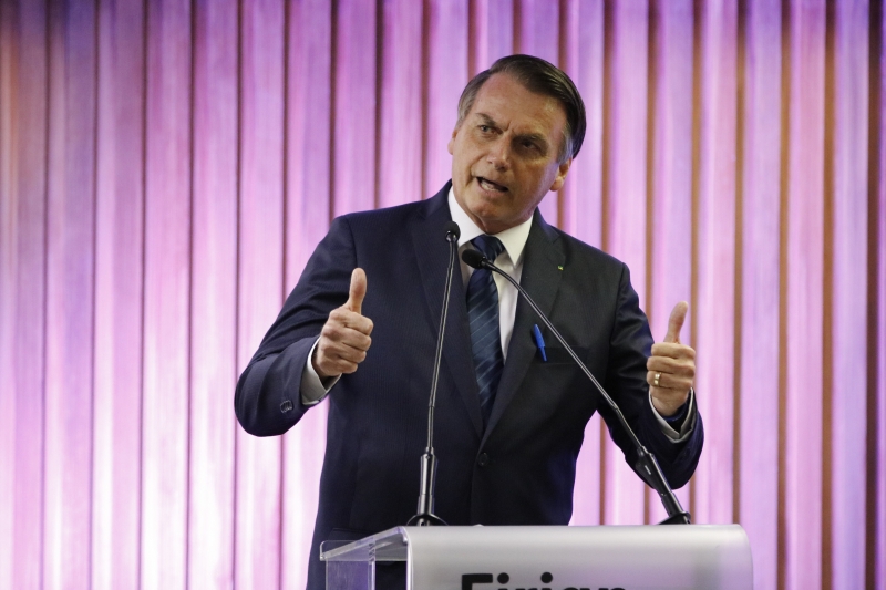 Bolsonaro discursou nesta segunda-feira (20) em evento na Federação das Indústrias do Rio de Janeiro