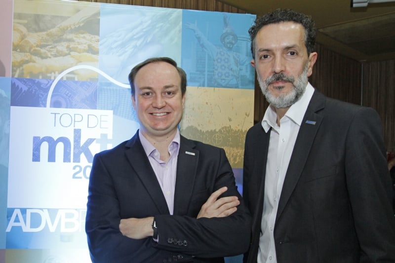 Rafael Biedermann Mariante e Mauro Mabilde no lançamento do Top de Marketing da ADVB 