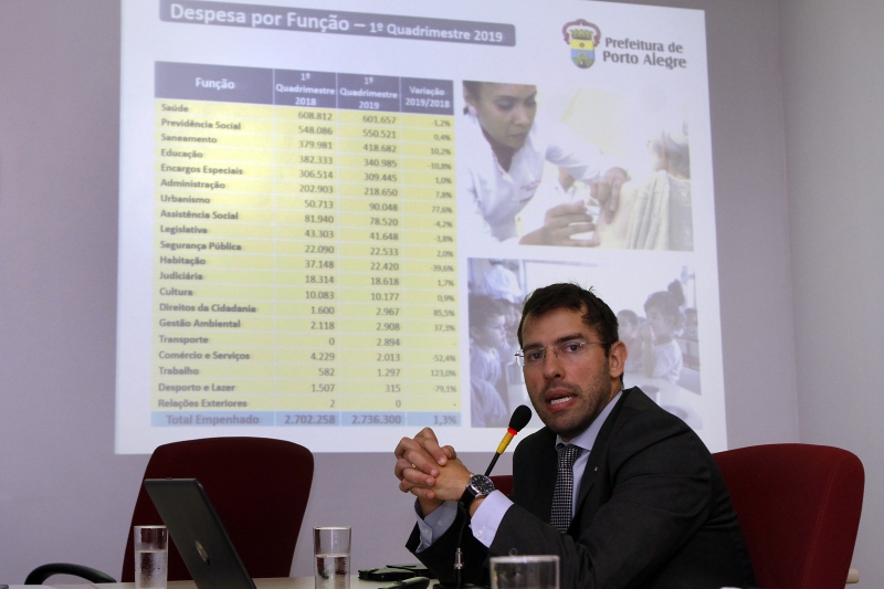 Titular da Fazenda, Leonardo Busatto, apresentou a vereadores as contas municipais do quadrimestre