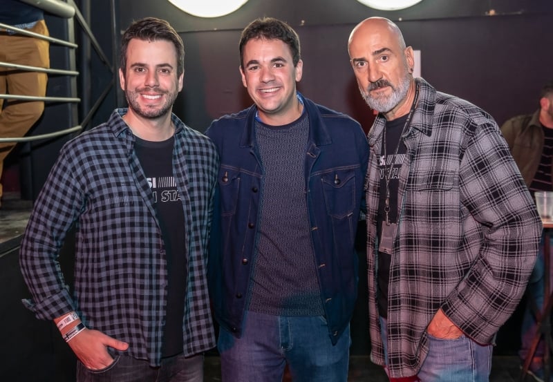 Thiago Nori, diretor de marketing da Pepsi, com Gustavo Sirotsky e Cláudio Fávero 