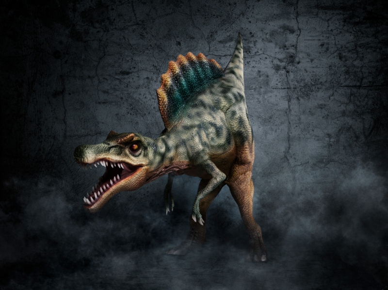 Spinosaurus é um dos dinossauros presentes no megashow Dinos Experience