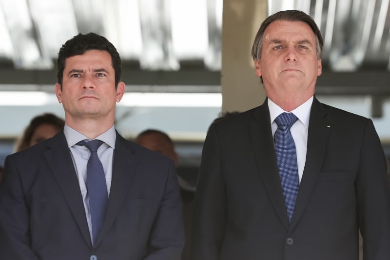 Encontro entre Moro (e) e Bolsonaro (d) não estava incluído na agenda presidencial