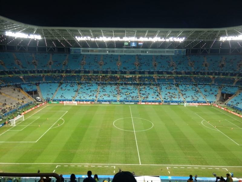Arena do Grêmio com poucos fãs