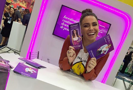 Giovanna Antonelli, Giolaser, na Abf Expo, em S&atilde;o Paulo Foto: INSTAGRAM/REPRODU&Ccedil;&Atilde;O/JC