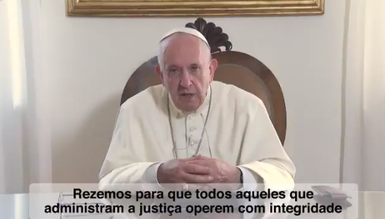 Papa Francisco aparece em vídeo defendendo imparcialidade de magistrados