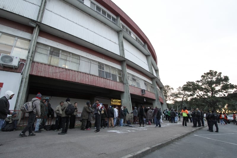 Em 2019, Gigantinho também abrigou população de rua contra o frio