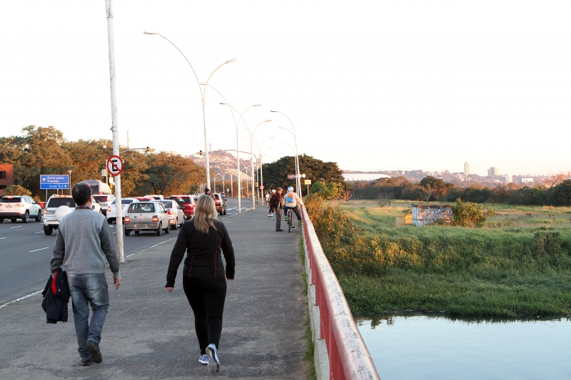 Trecho 3 da orla do Guaíba fica entre a foz do arroio Dilúvio e o Parque Gigante