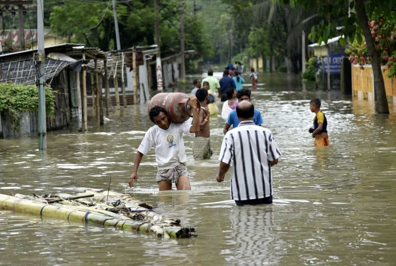 O país asiático está na temporada de monções, período em que registra alta quantidade de tempestades