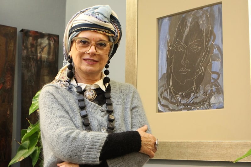 Lou Borghetti cedeu garagem para Iberê finalizar, em duas semanas, painel encomendado de grandes dimenões