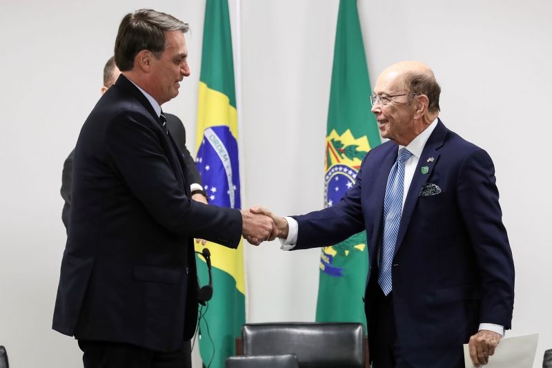 Bolsonaro disse que o tema foi conversado com o secretário de Comércio dos EUA, Wilbur Ross Júnior
