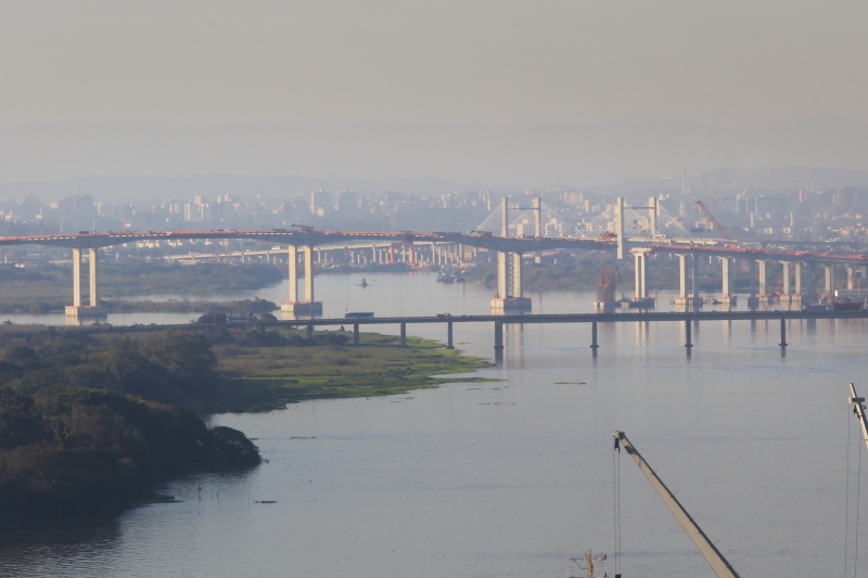 Nova ponte do Guaíba é uma das grandes obras que está em andamento no Rio Grande do Sul
