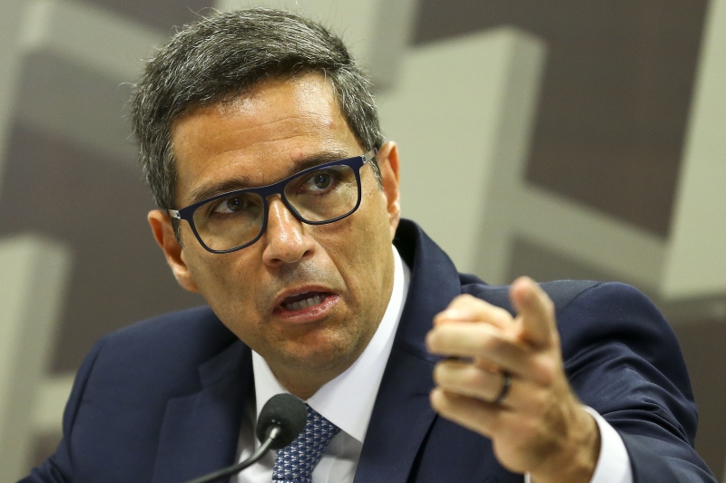 O presidente do Banco Central, Roberto Campos Neto, durante audiência pública na Comissão de Assuntos Economicos do Senado.