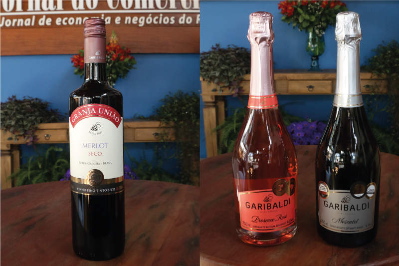 A vin�cola proporciona para os convidados a espumante moscatel e a prosecco ros� 