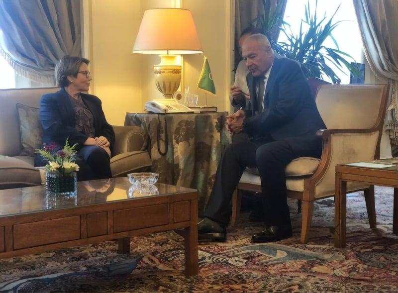 Tereza Cristina se reuniu com o secretário-geral da Liga dos Estados Árabes, embaixador Ahmed Aboul Gheit