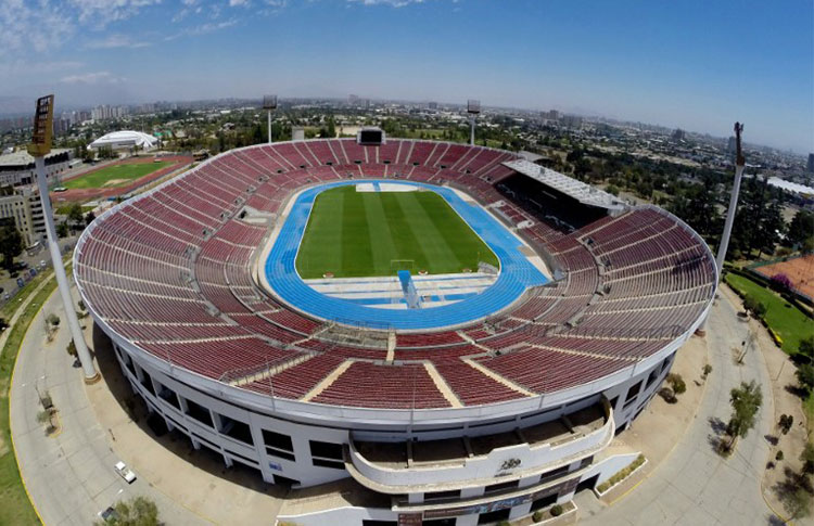 Estádio Nacional do Chile, em Santiago, pode não sediar a final em decorrência dos protestos no país