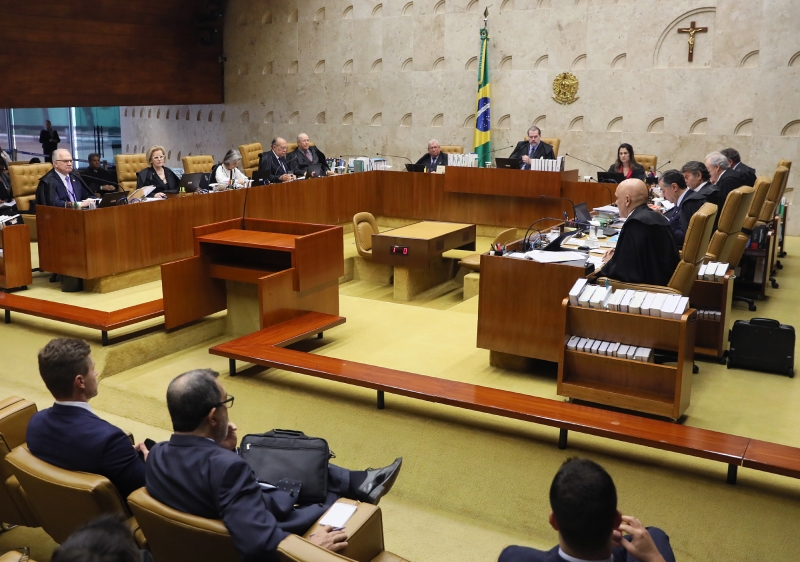 Presidente Dias Toffoli (c) foi favorável à tese; abrangência da decisão será julgada na próxima quarta-feira