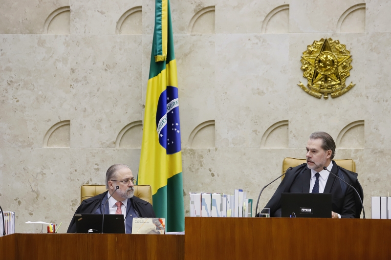 Procurador-geral da República, Augusto Aras, durante a sessão plenária. Foto: Rosinei Coutinho/SCO/STF (03/10/2019)