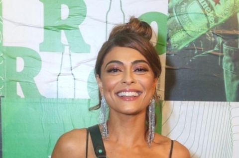 Juliana Paes no lounge da Heineken no Rock in Rio 