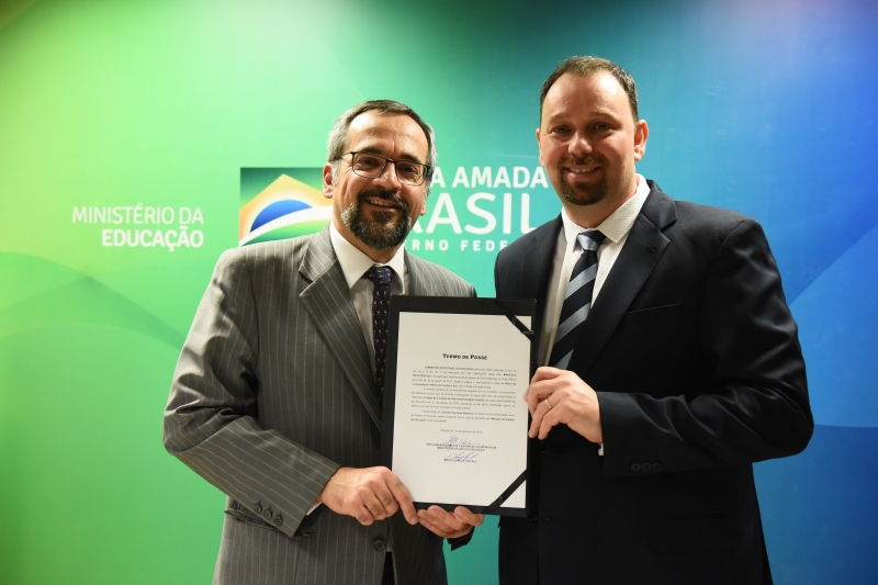 Recktenvald foi empossado pelo ministro da Educação em cerimônia no dia 4 em Brasília