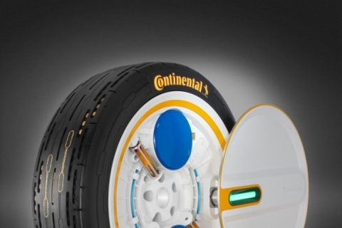 Sistemas embutidos na roda monitoram e ajustam a pressão do pneu, além do seu desgaste