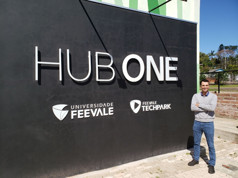 Gustavo, coordenador do Feevale Techpark, diz que o Hub One não tem espaços disponíveis  Foto: Vitorya Paulo/Especial/JC
