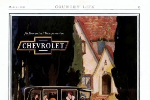 Propaganda da General Motors nos anos 1920; período foi de intenso consumismo nos EUA