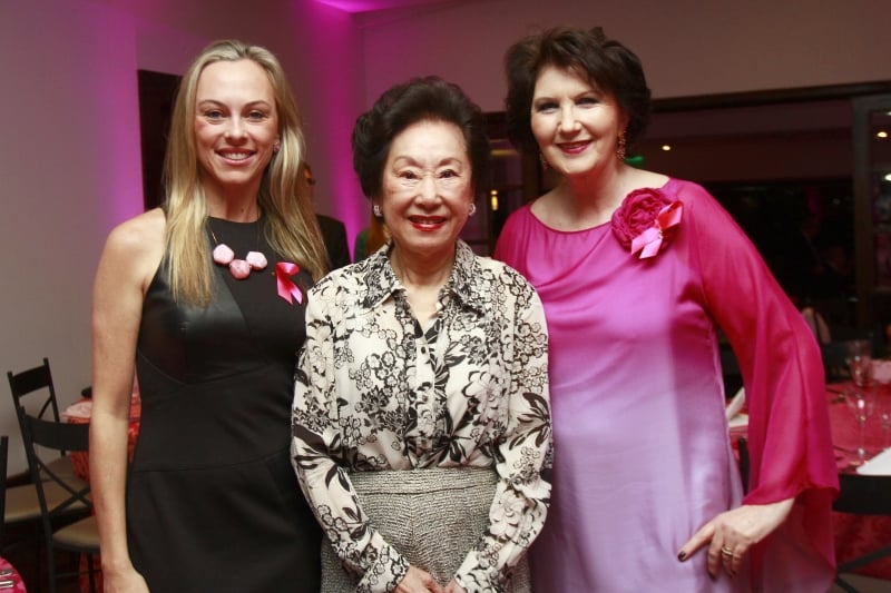 Luciana Bing, Lydia Ling e Nelma Wagner Gallo lideranças da Liga Feminina de Combate ao Câncer