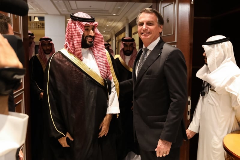 Jair Bolsonaro reuniu-se com o príncipe Mohammed bin Salman