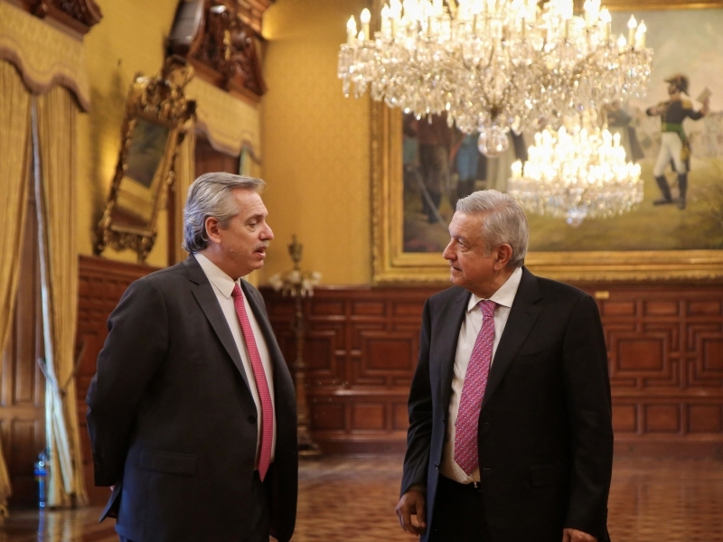 Fernández encontrou-se com o presidente mexicano, Andrés Manuel López Obrador