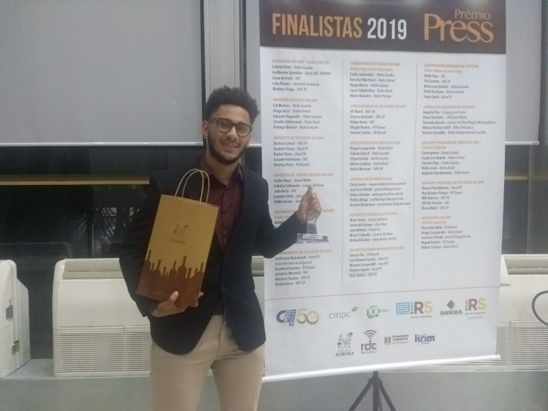 Luka Pumes, da plataforma do Gera��o E do JC, concorreu com mais quatro finalistas