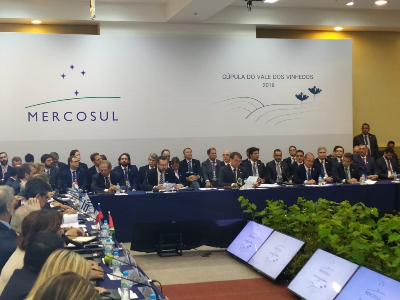 Bolsonaro, ministros e presidentes do bloco estão reunidos em Bento Gonçalves