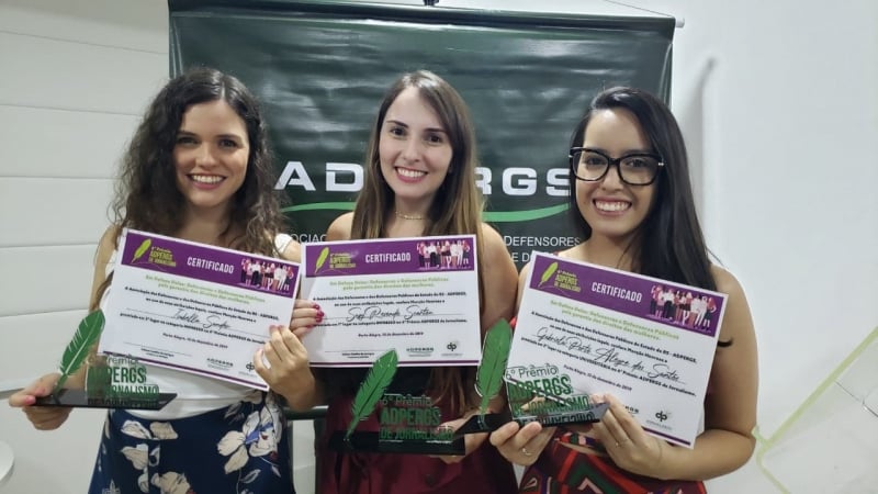 Isabella Sander, Suzy Scarton e Gabriela Porto Alegre foram premiadas