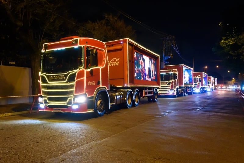 Veja o trajeto da Caravana Iluminada de Natal da Coca-Cola em