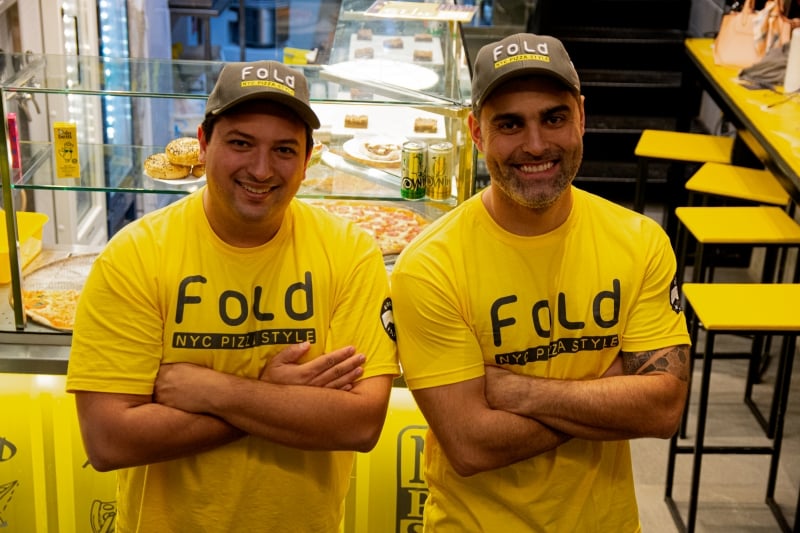 Diogo Thomé e Felipe Marrelli, sócios da Fold, apostam em pizzas para proporcionar refeições rápidas Foto: UILLIAN VARGAS/FOLDNYC/DIVULGAÇÃO/JC