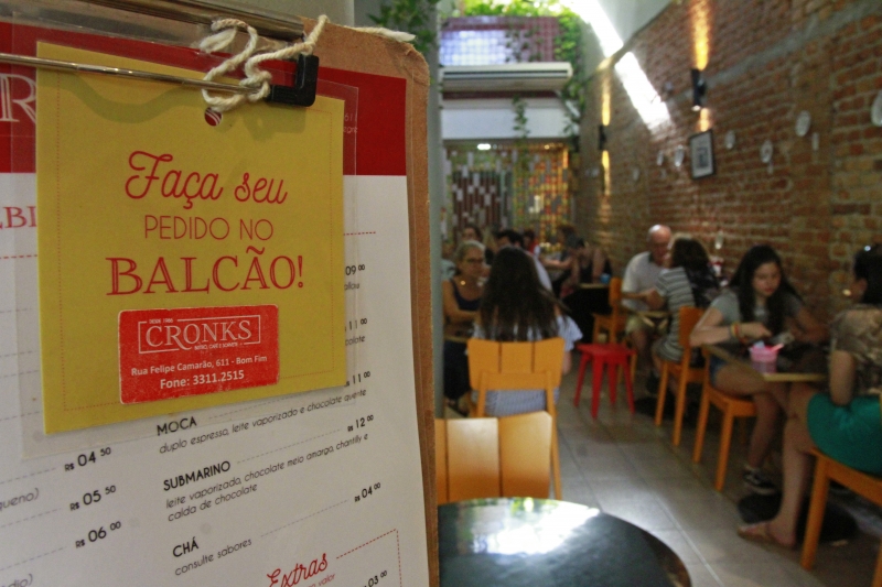 Ambiente da Sorveteria Cronks, localizada no Bom Fim. Foto: N&Iacute;COLAS CHIDEM/JC