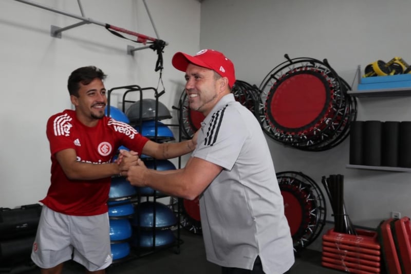 Coudet teve o primeiro contato com o elenco colorado durante a representa&ccedil;&atilde;o