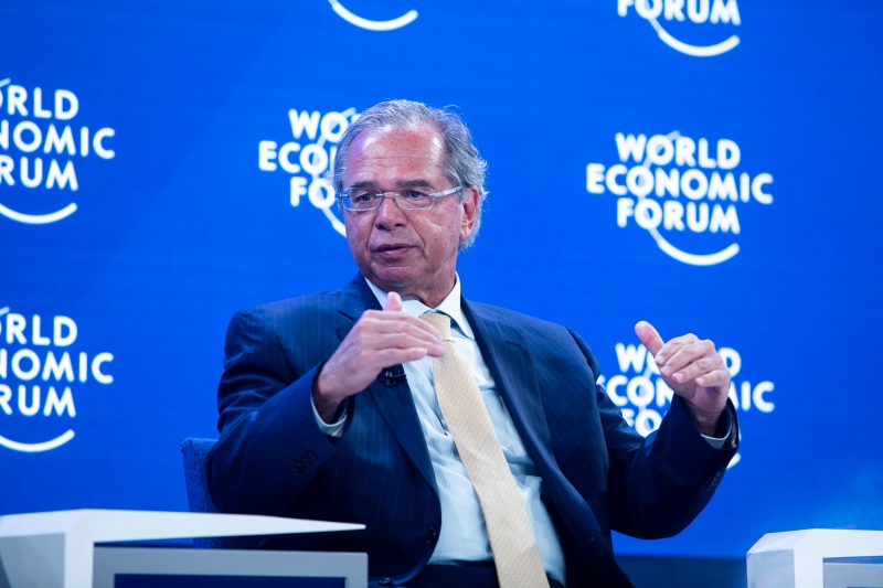 Paulo Guedes permaneceu quatro dias no Fórum Econômico Mundial