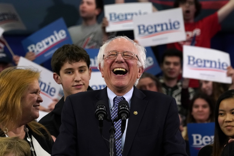 Com 92% das urnas apuradas, Bernie Sanders tinha 26% dos votos