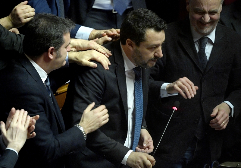 Matteo Salvini afirmou estar "tranquilo e orgulhoso" de suas decisões e pronto a repeti-las